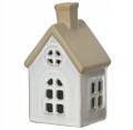Figurka świąteczna porcelanowa domek różne kolory 17,9 cm 1szt