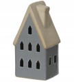Figurka świąteczna porcelanowa domek różne kolory 17,9 cm 1szt