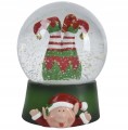 Figurka świąteczna kula śnieżna tworzywo sztuczne elf 10,5x13,5 cm 1szt