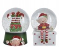 Figurka świąteczna kula śnieżna tworzywo sztuczne elf 10,5x13,5 cm 1szt