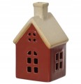 Figurka świąteczna porcelanowa domek różne kolory 17,9 cm 1szt