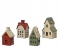 Figurka świąteczna porcelanowa domek różne kolory 17,9 cm 1szt