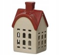 Figurka świąteczna porcelanowa domek różne kolory 17,9 cm 1szt