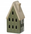 Figurka świąteczna porcelanowa domek różne kolory 17,9 cm 1szt