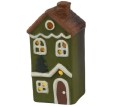 Figurka świąteczna domek terakota ozdobny LED 7,8x17,6cm 1szt