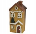 Figurka świąteczna domek terakota ozdobny LED 7,8x17,6cm 1szt