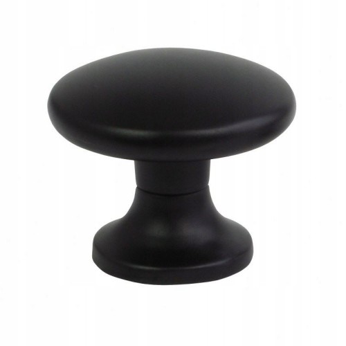 Uchwyt gałka czarny metalowy stylowy dodatek do mebli 2,8 cm lakierowany 1szt