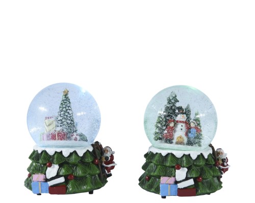 Figurka świąteczna pozytywka kula śnieżna tworzywo sztuczne 10x14,5 cm 1szt