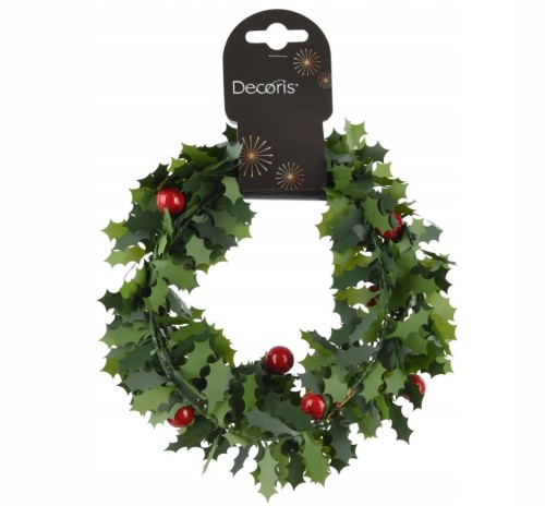 Girlanda choinkowa łańcuch jemioła plastikowa zielona 3,5x270cm 1szt