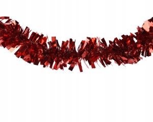 Girlanda choinkowa łańcuch czerwony bordowy 15x200cm 1szt