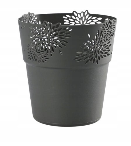 Osłonka Aster antracyt ażurowa 11,5 cm