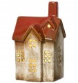 Figurka świąteczna Domek ceramiczny LED 10x16,5cm 1szt