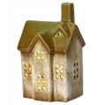 Figurka świąteczna Domek ceramiczny LED 10x16,5cm 1szt