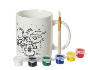 Kubek świąteczny porcelanowy do malowania biały 300 ml 1szt