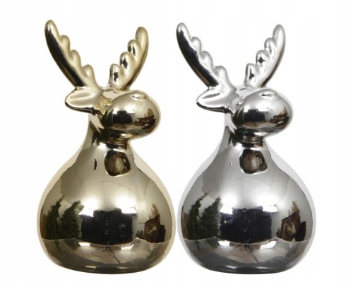 Figurka świąteczna porcelanowa jelonek glamour 12,3cm 1szt
