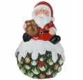 Figurka świąteczna Święty Mikołaj bałwan terakota 12,5cm 1szt