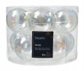 Bombki choinkowe szklane 6 cm transparentne zestaw 10 sztuk