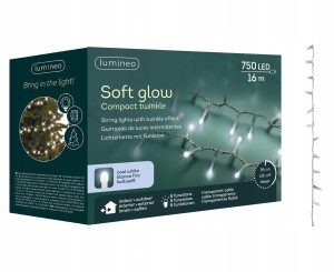 Lampki choinkowe światełka świąteczne 750 LED zimny biały 16m