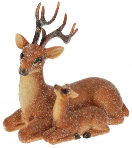 Figurka świąteczna tworzywo sztuczne Renifer brązowy 20cm 1szt