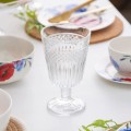 Szklanka na stopce 330 ml elegancka szklanka do wody soków i drinków 1 szt.
