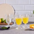 Szklanka na stopce 330 ml elegancka szklanka do wody soków i drinków 1 szt.