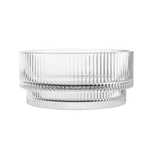 Salaterka szklana ryflowana przezroczysta 13x6 cm 550ml Selena 1szt