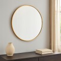Lustro wiszące okrągłe z wąską złotą ramą 60cm 1szt