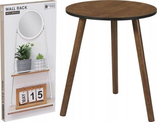 Stolik kawowy taboret drewno naturalny MDF 40x41cm 1szt