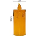 Świeca LED transparentna dekoracyjna złota 10,5 cm na baterie 1szt