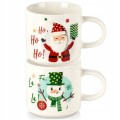 Kubek świąteczny porcelanowy Święty Mikołaj bałwan 400ml 1szt