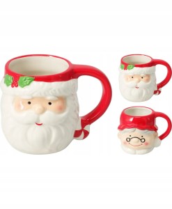 Kubek świąteczny z dolomitu Święty Mikołaj 3D 350 ml 1szt