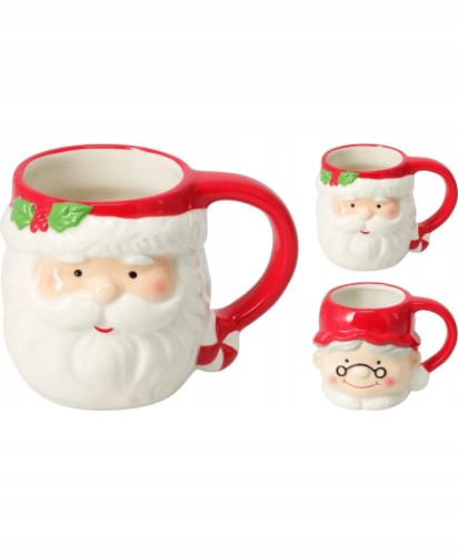 Kubek świąteczny z dolomitu Święty Mikołaj 3D 350 ml 1szt