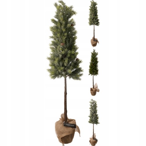 Choinka sztuczna na pniu w jutowej osłonie świąteczna duża 106cm 1szt