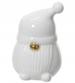 Figurka świąteczna porcelanowa skrzat gnom biały basic 5,5x7,5cm 1szt