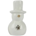 Figurka świąteczna porcelanowa bałwanek biały 7,8cm 1szt