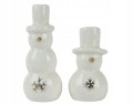 Figurka świąteczna porcelanowa bałwanek biały 7,8cm 1szt