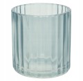 Świecznik ozdobny szklany transparentny ryflowany 7,3x8cm 1szt