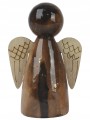 Figurka świąteczna drewniana aniołek brązowy minimalistyczny 12cm 1szt