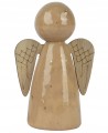 Figurka świąteczna drewniana aniołek brązowy minimalistyczny 12cm 1szt