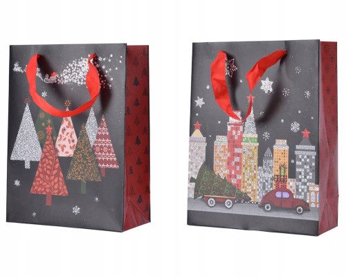 Torba świąteczna prezentowa papierowa pod choinkę XXL 50x72 cm 1szt