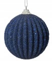Bombka choinkowa piankowa dekorowana granatowa 8cm 1szt