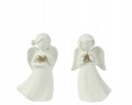 Figurka świąteczna tworzywo sztuczne aniołek biały 11,6cm 1szt