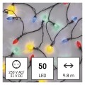 Lampki choinkowe łańcuch świetlny kolorowe szyszki 50 Diod LED 9,8m