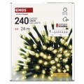 Lampki choinkowe łańcuch świetlny ciepły biały 240 Diod LED 24m