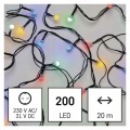 Lampki choinkowe łańcuch świetlny kolorowy 200 Diod LED 20m
