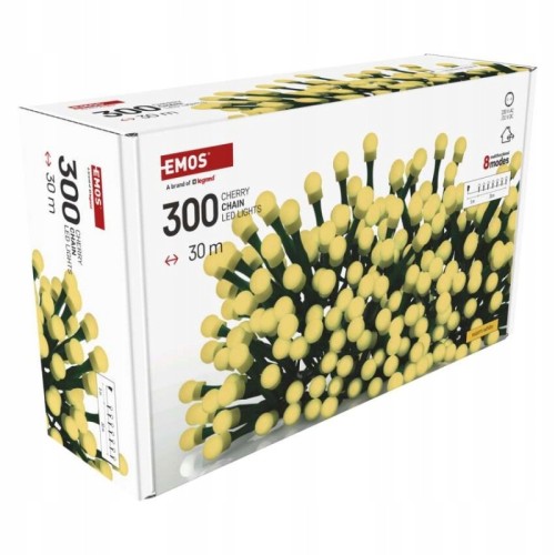 Lampki choinkowe łańcuch świetlny ciepły biały 300 Diod LED 30m