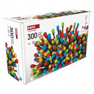 Lampki choinkowe łańcuch świetlny kolorowy 300 Diod LED 30m