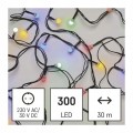 Lampki choinkowe łańcuch świetlny kolorowy 300 Diod LED 30m