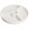 Patera talerz ceramiczny dzielony na przekąski półmisek biały 26 cm