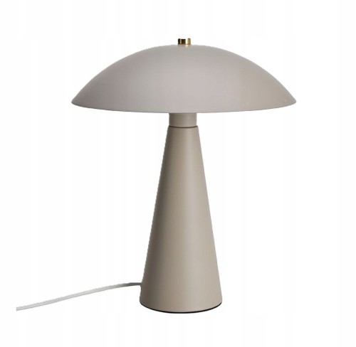 Lampa stołowa biurkowa piaskowa beżowa metalowa 31cm 1szt
